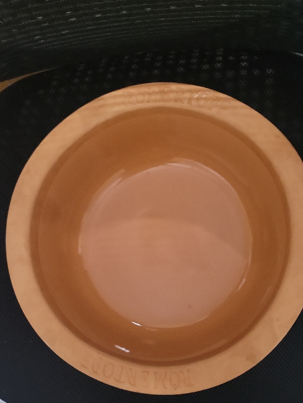 Original RÖMERTOPF Ceramic Baker in Warm Copper